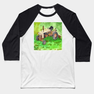 Artistic illustration of a antique Case tractor. Baseball T-Shirt